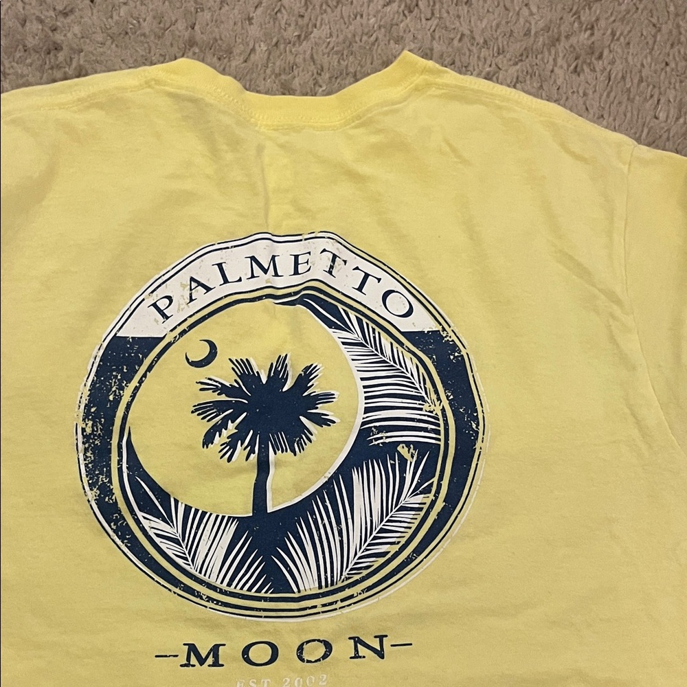 Yellow T-Shirt with Palm Graphic